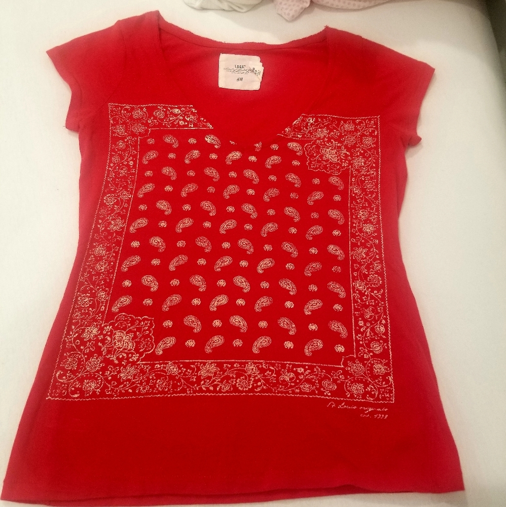 Red Bandana Paisley Shirt